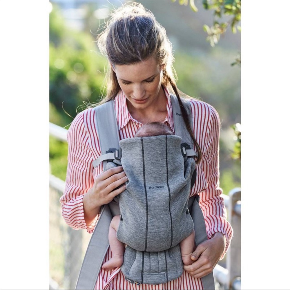 BabyBjorn Carrier Mini, Light Gray 3D Jersey